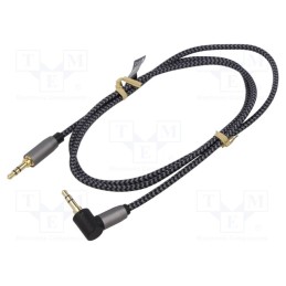 1 pcs x Goobay - 65278 - Cable, Jack 3.5mm 3pin plug,Jack 3.5mm 3pin angled plug, 1m