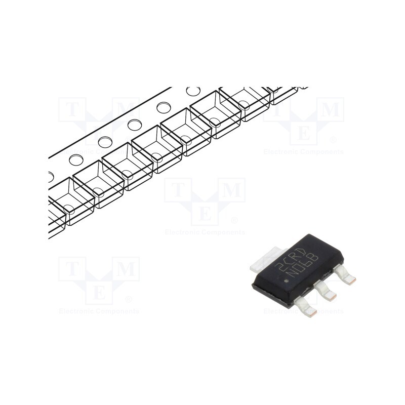 1 pcs x TEXAS INSTRUMENTS - LM1117IMP-5.0/NOPB - IC: voltage regulator, LDO,fixed, 5V, 0.8A, SOT223, SMD,