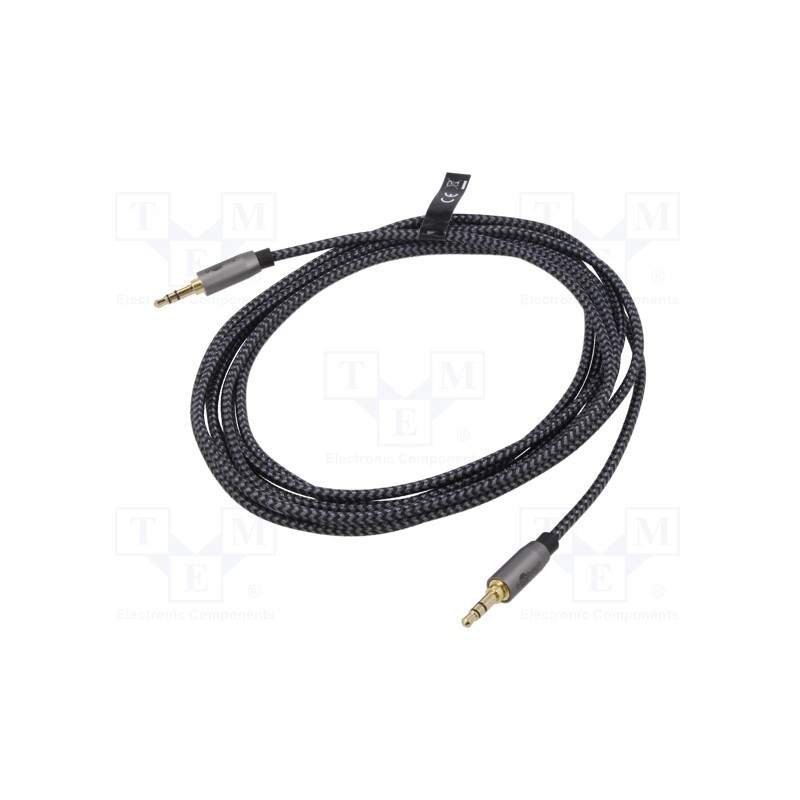 1 pcs x Goobay - 65276 - Cable, Jack 3.5mm 3pin plug,both sides, 5m, Plating: gold-plated