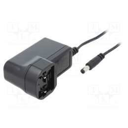 1 pcs x MEAN WELL - GEM06I12-P1J - Power supply: switched-mode, plug, 12VDC, 0.5A, 6W, Out: 5,5/2,1