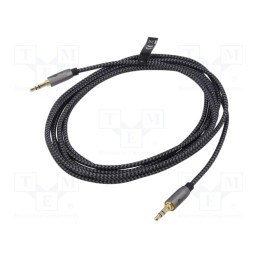 1 pcs x Goobay - 65275 - Cable, Jack 3.5mm 3pin plug,both sides, 3m, Plating: gold-plated