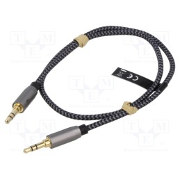 1 pcs x Goobay - 65274 - Cable, Jack 3.5mm 3pin plug,both sides, 2m, Plating: gold-plated