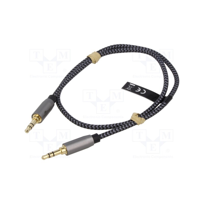 1 pcs x Goobay - 65274 - Cable, Jack 3.5mm 3pin plug,both sides, 2m, Plating: gold-plated