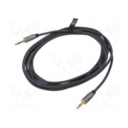 1 pcs x Goobay - 65273 - Cable, Jack 3.5mm 3pin plug,both sides, 1m, Plating: gold-plated