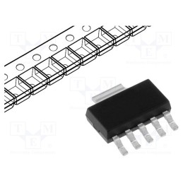3 pcs x MICROCHIP TECHNOLOGY - MCP1824T-2502E/DC - IC: voltage regulator, LDO,fixed, 2.5V, 0.3A, SOT223-5, SMD, ±2.5%