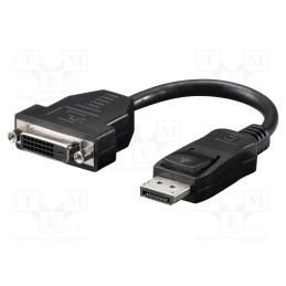 1 pcs x Goobay - 69873 - Adapter, DisplayPort plug,DVI-D (24+1) socket, 0.2m, black