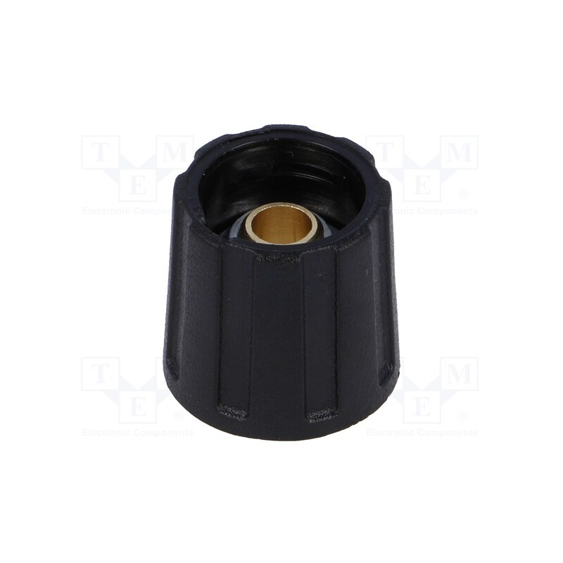 1 pcs x OKW - A2516630 - Knob, without pointer, ABS, Øshaft: 6.35mm, Ø16x15.5mm, black