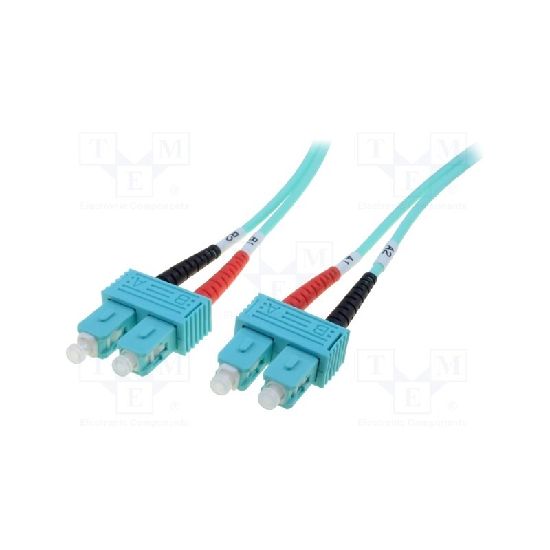 1 pcs x DIGITUS - DK-2522-05/3 - Fiber patch cord, OM3, SC/UPC,both sides, 5m, LSZH, turquoise