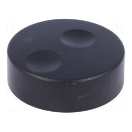 1 pcs x CLIFF - CL71650B - Knob, without pointer, plastic, Øshaft: 6mm, Ø39.6x13.5mm, black
