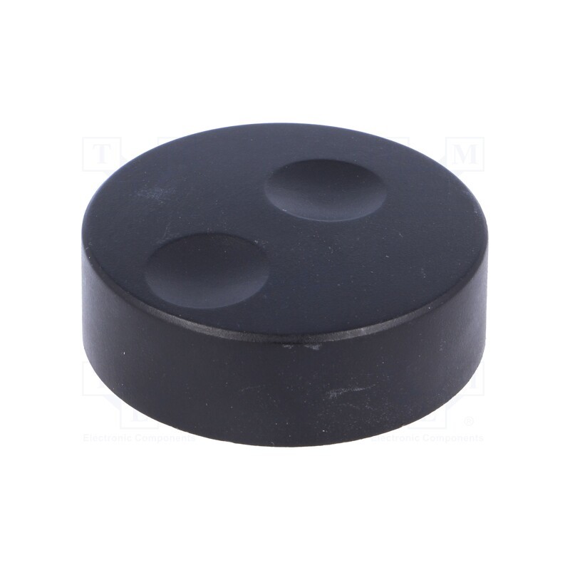 1 pcs x CLIFF - CL71650B - Knob, without pointer, plastic, Øshaft: 6mm, Ø39.6x13.5mm, black
