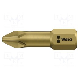 1 pcs x WERA - 5056625001 - Screwdriver bit, Phillips, PH3, Overall len: 25mm, TORSION