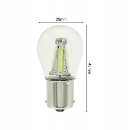 Led 4 cob filament py21w bau15s white 12v 24v