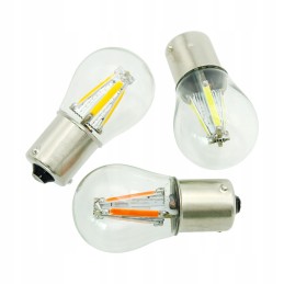 Led 4 cob filament py21w bau15s white 12v 24v