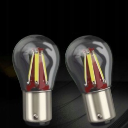 Led 4 cob filament py21w bau15s white 12v 24v