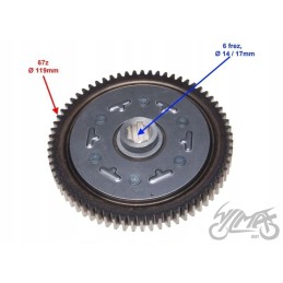 Clutch sprocket atv 110 125 large cross
