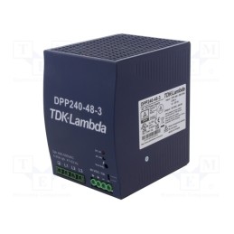 1 pcs x TDK-LAMBDA - DPP240-48-3 - Power supply: switched-mode, for DIN rail, 240W, 48VDC, 5A, 91%