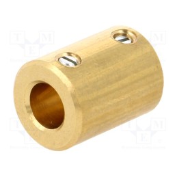 1 pcs x MENTOR - 720.64 - Adapter, brass, Øshaft: 6mm, copper, Shaft: smooth, Hole diam: 4mm