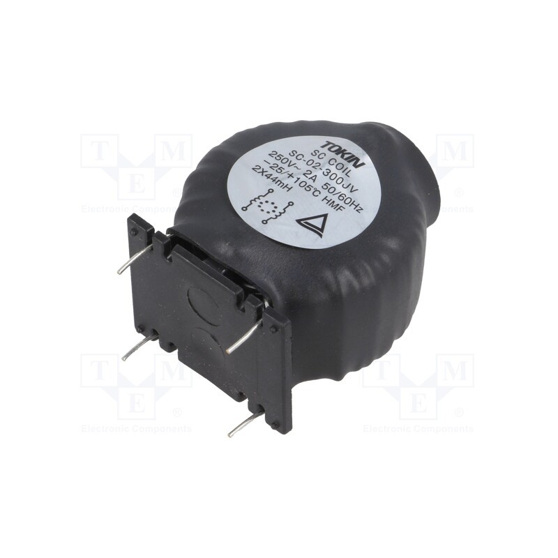 1 pcs x KEMET - SC-02-300JV - Inductor: wire, THT, 44mH, 300mΩ, 250VAC, -25÷120°C, SC, 2A