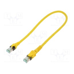 1 pcs x HARTING - 9488547745005 - Patch cord, S/FTP, 6a, stranded, Cu, PUR, yellow, 0.5m, 27AWG