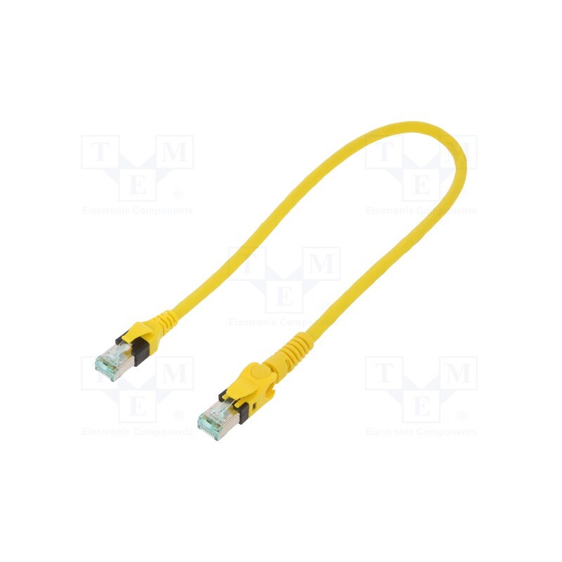 1 pcs x HARTING - 9488547745005 - Patch cord, S/FTP, 6a, stranded, Cu, PUR, yellow, 0.5m, 27AWG
