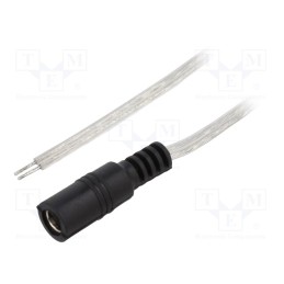 1 pcs x BQ CABLE - DC.CAB.8000.0500 - Cable, 2x0.5mm2, wires,DC 5,5/2,1 socket, straight, transparent