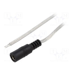 1 pcs x BQ CABLE - DC.CAB.8000.0300 - Cable, 2x0.5mm2, wires,DC 5,5/2,1 socket, straight, transparent