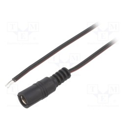 1 pcs x BQ CABLE - DC.CAB.6400.0200 - Cable, 2x0.35mm2, wires,DC 5,5/2,5 socket, straight, black, 2m