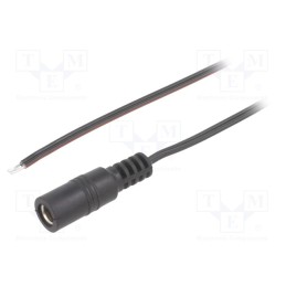 1 pcs x BQ CABLE - DC.CAB.6400.0150 - Cable, 2x0.35mm2, wires,DC 5,5/2,5 socket, straight, black, 1.5m