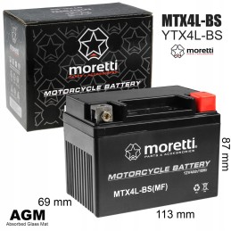 AGM battery charger 12v 4ah mtx4l bs atv quad