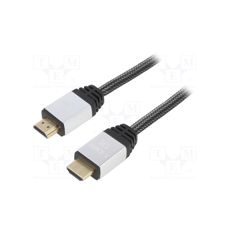 1 pcs x AKYGA - AK-HD-15P - Cable, HDMI 2.0, HDMI plug,both sides, textile, 1.5m, black