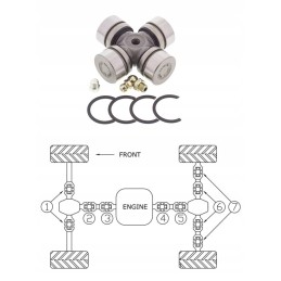 Cross shaft Polaris Sportsman 335 500 Worker 4x4