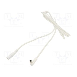 1 pcs x WEST POL - A25-C25-C100-150WH - Cable, 1x1mm2, DC 5,5/2,5 plug,DC 5,5/2,5 socket, angled, white