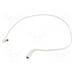 1 pcs x WEST POL - A25-C21-T050-050WH - Cable, 2x0.5mm2, DC 5,5/2,1 socket,DC 5,5/2,5 plug, angled, 0.5m