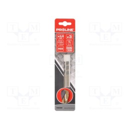 1 set x PROLINE - 79030K - Drill bit, for metal, Ø: 3mm, 3pcs, Features: grind blade, blister