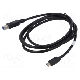 1 pcs x DIGITUS - AK-300149-018-S - Cable, Power Delivery (PD),USB 3.1, USB B plug,USB C plug, 1.8m