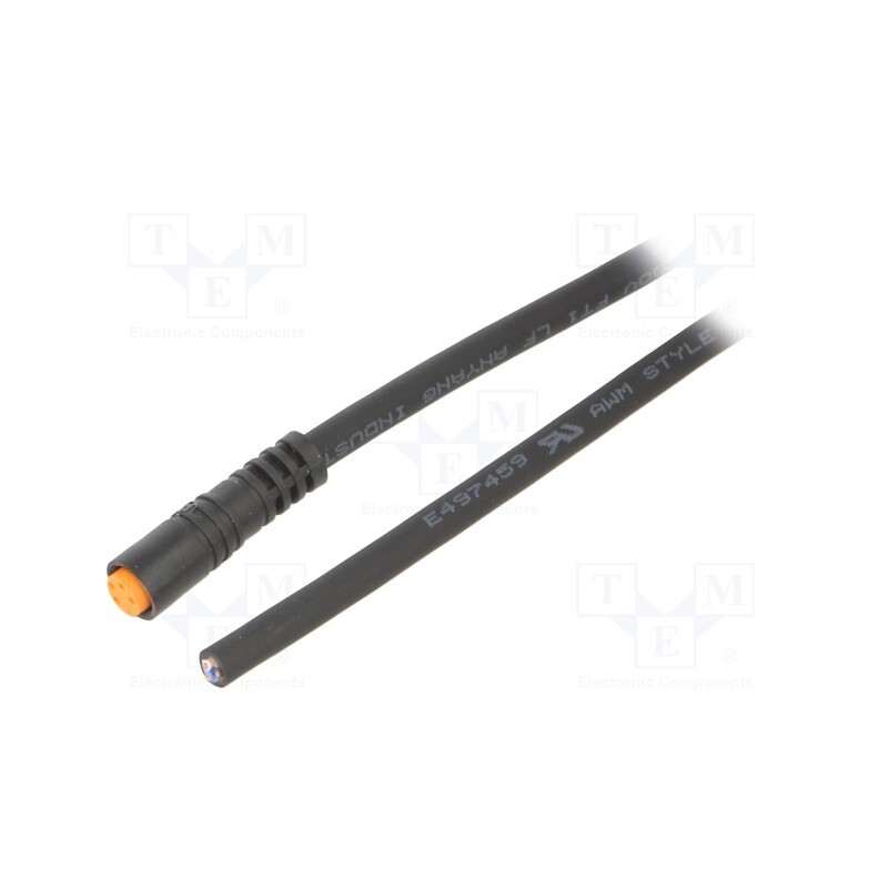 1 pcs x LUTRONIC - 0800F1 04 002 2M - Connection lead, M8, PIN: 4, straight, 2m, plug, 50VAC, 4A, -25÷80°C