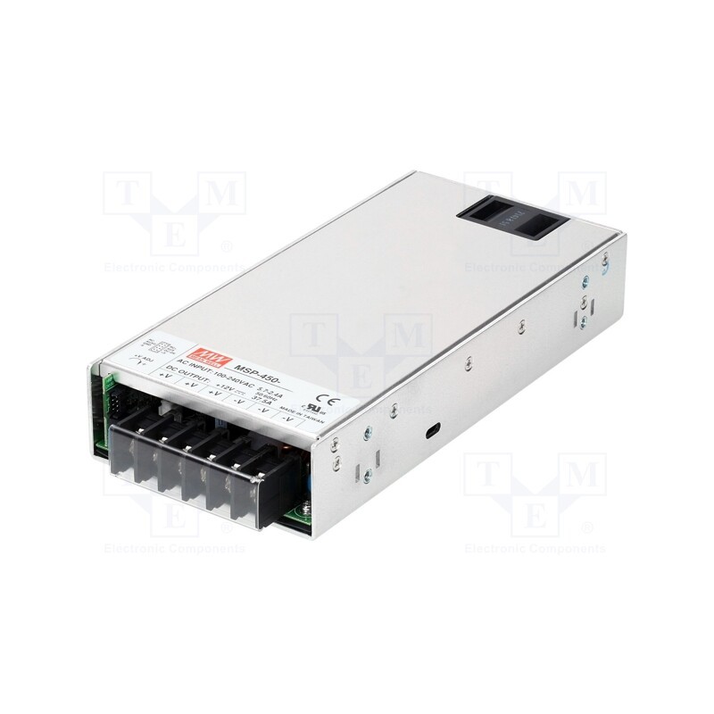 1 pcs x MEAN WELL - MSP-450-7.5 - Power supply: switched-mode, for building in,modular, 450W, 60A