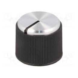 1 pcs x OKW - A1318260 - Knob, with pointer, aluminium,thermoplastic, Øshaft: 6mm, black