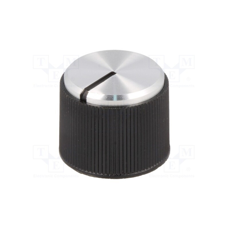 1 pcs x OKW - A1318260 - Knob, with pointer, aluminium,thermoplastic, Øshaft: 6mm, black