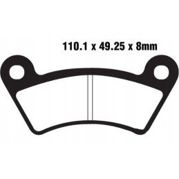 Rear pads for ATV Quadzilla GTX Keeway Allroad 300