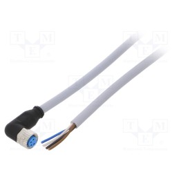 1 pcs x SICK - YG8U14-050VA3XLEAX - Connection lead, M8, PIN: 4, angled, 5m, plug, 60VAC, 4A, -30÷80°C