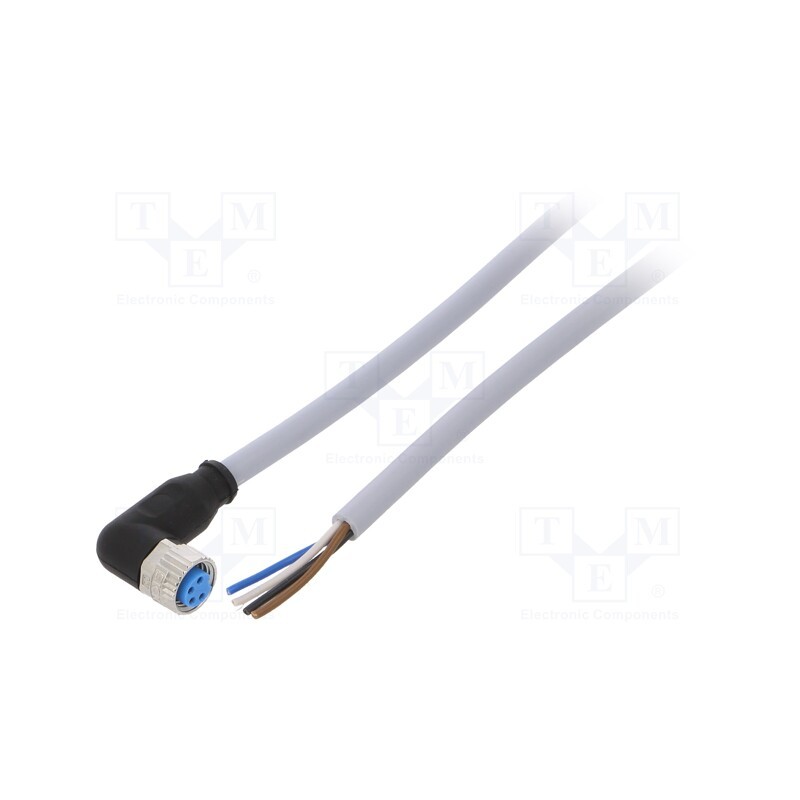 1 pcs x SICK - YG8U14-050VA3XLEAX - Connection lead, M8, PIN: 4, angled, 5m, plug, 60VAC, 4A, -30÷80°C