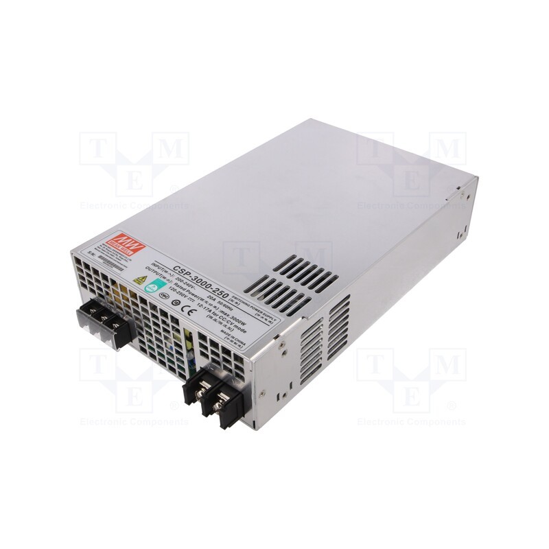 1 pcs x MEAN WELL - CSP-3000-250 - Power supply: switched-mode, 3000W, 250VDC, 12A, OUT: 1, -20÷65°C