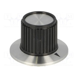1 pcs x SCI - RN-112B - Knob, with flange, plastic, Øshaft: 6.35mm, Ø22.7x23mm