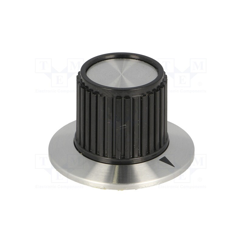 1 pcs x SCI - RN-112B - Knob, with flange, plastic, Øshaft: 6.35mm, Ø22.7x23mm