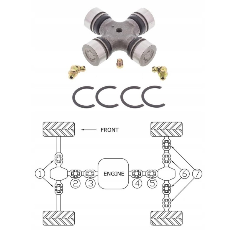Drive shaft crosshead Polaris Xplorer 250 Sportsman 500 Big Boss 500 6x6