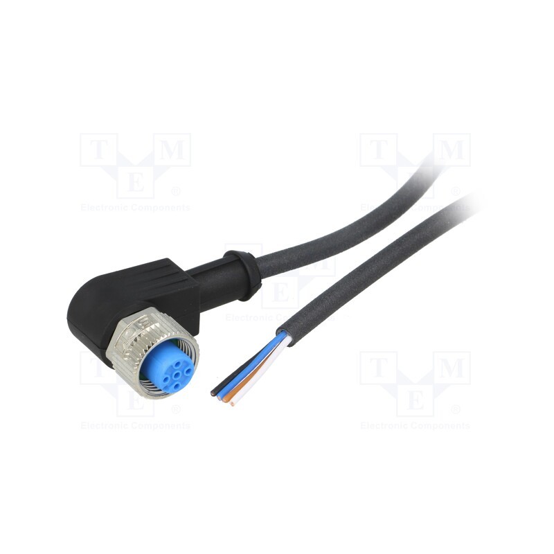 1 pcs x SICK - YG2A14-050UB3XLEAX - Connection lead, M12, PIN: 4, angled, 5m, plug, 250VAC, 4A, -40÷80°C