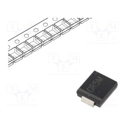 10 pcs x YANGJIE TECHNOLOGY - GR5M - Diode: rectifying, SMD, 1kV, 5A, 500ns, SMC, Ufmax: 1.3V, Ifsm: 120A
