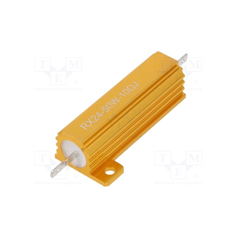 1 pcs x SR PASSIVES - AHP50W-10RJ - Resistor: wire-wound, with heatsink, 10Ω, 50W, ±5%, 50ppm/°C