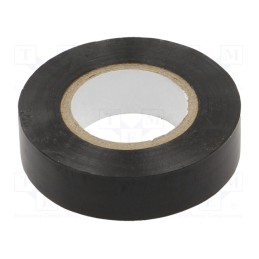 1 rol x - TAŚMA IZOLACYJNA CZARNA - Tape: electrical insulating, W: 19mm, L: 20m, Thk: 130um, black, 200%